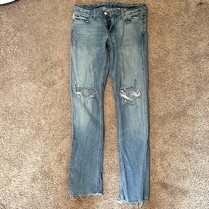 Distressed jeans